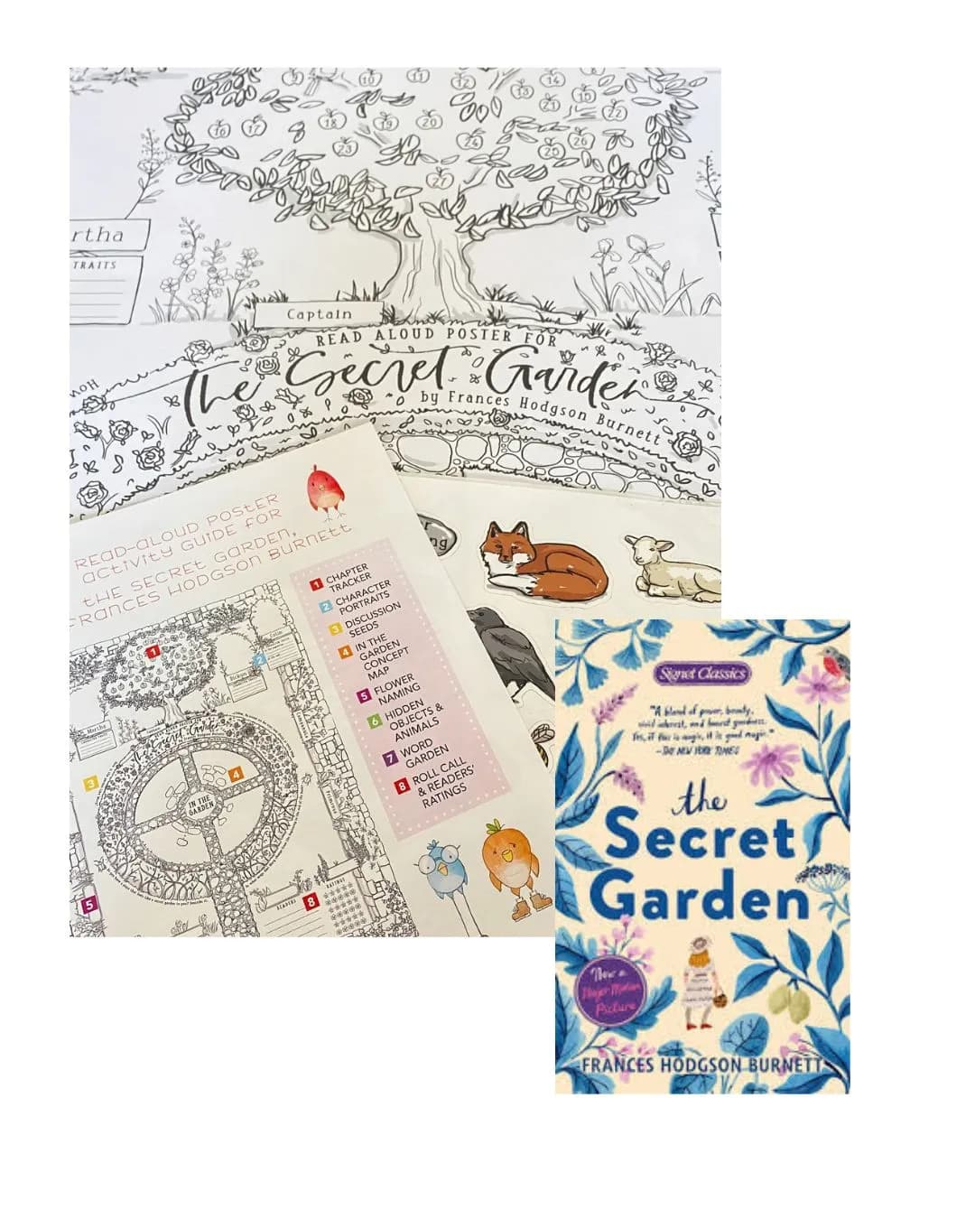 The Secret Garden Poster and Book Bundle