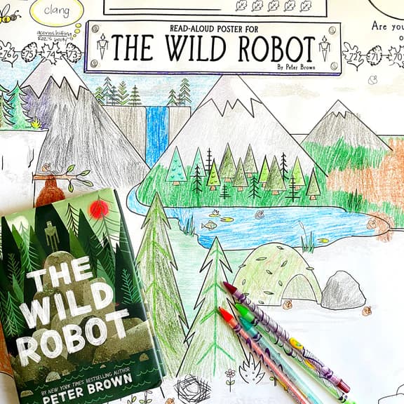 The Wild Robot Poster and Book Bundle