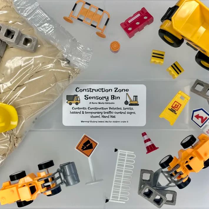Construction Sensory Bin