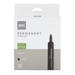 MARKER PERM DESK 12PK BLACK