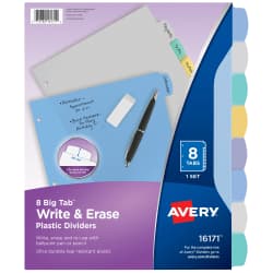 divider durable wo 8 tabs