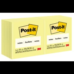 NOTE CANARY YELLOW 3x3 12PACK