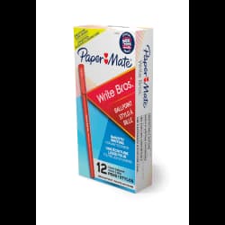 PEN BALL PT MEDIUM STICK RED