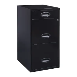 Realspace 3-Drawer Cabinet, Black