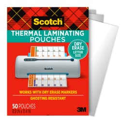 Pouch Dry Erase Laminate 50 Pk
