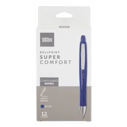 PEN RT SOFT GRIP 12PK BLUE