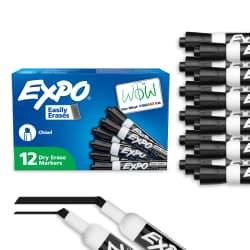 MARKER CHISEL TIP EXPO DZ BLK