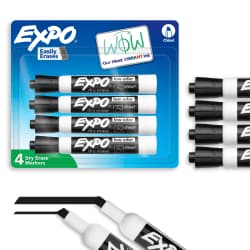 MARKER EXPO 2 CHISEL 4PK BLACK