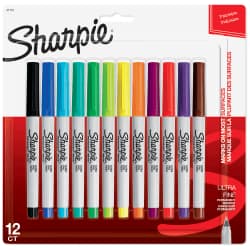 MARKER SHARPIE UF 12/PK ASTD