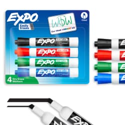 MARKER EXPO 2 CHISEL ASTD 4PK