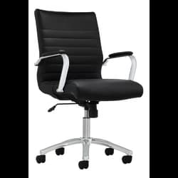 Realspace Winsley Chair, Black/Silver