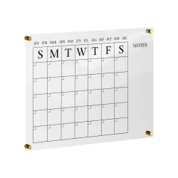 BOARD CALENDAR WALL CLEAR/BLK