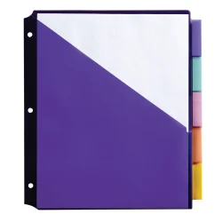 INDEX PKT DBL 5TB PLSTC MLTCLR
