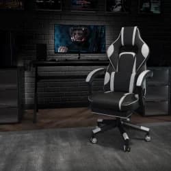 Flash X40 Gaming Chair, White/Black