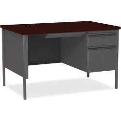 Lorell Writing Desk, Charcoal/Mahogany