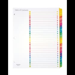 DIVIDERS TOC 1-31 MULTICOLOR
