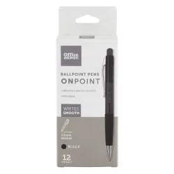 PEN RET BP 1.0MM 12/PK BLK