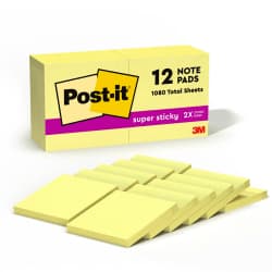 NOTE PSTIT SSTCKY 3X3 12PK YEL