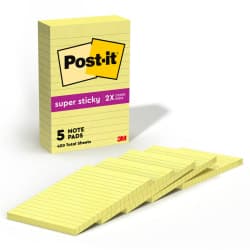 NOTE PST-IT SSTCKY 4X6 5PK YEL
