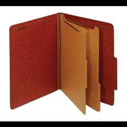 PRESSBOARD 2 DIV 2" LTR RED