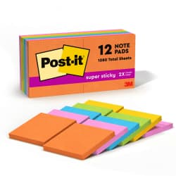NOTES POST-IT SUPER STICKY 12P