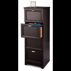 Realspace 4-Drawer Cabinet, Espresso