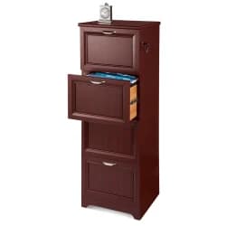 Realspace 4-Drawer Cabinet, Cherry