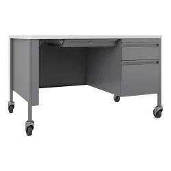 Lorell Desk, White/Platinum