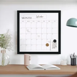 BOARD CALENDAR WALL BLACK