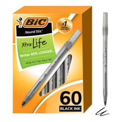 PEN ROUND STIC BIC 60CT BLACK