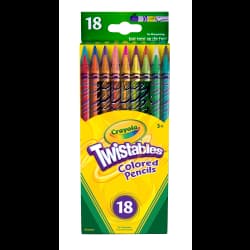 PENCILS COLORED TWISTABLE 18CT