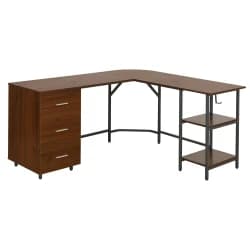 Desk Modern L Shaped Walnut