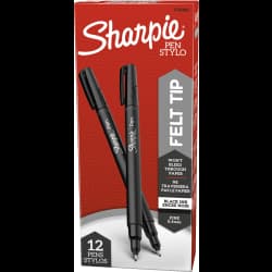 PEN SHARPIE FINE 0.4MM DZ BLK
