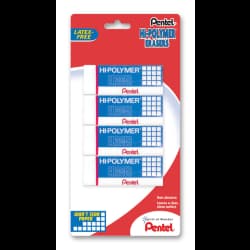 ERASER 4/PK WHITE