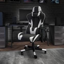 Flash X20 Gaming Chair, White/Black