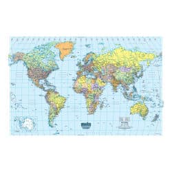 MAP WORLD LAMINATED 50X33