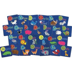 RUG ALPHABET ANIMALS SQ