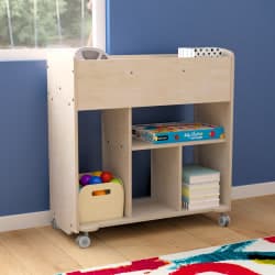 Flash Mobile Storage Cart, Beech