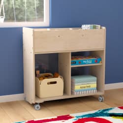 Flash Cart with Wheels, Beech