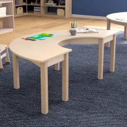 Flash Half Circle Table, Beech