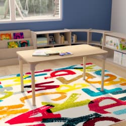 Flash Rectangle Adjustable Table, Beech