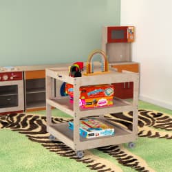 Flash Square Storage Cart, Beech