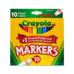 MARKERS CRAYOLA BROAD 10PK