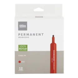 MARKER PERM DESK OD 12PK RED
