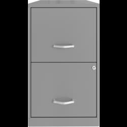 Realspace 2-Drawer Cabinet, Silver