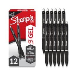 SHARPIE GEL 0.7MM 12OS BLACK