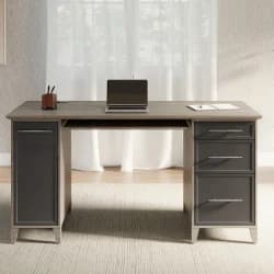 Realspace Koru Desk, Slate/Gray Oak
