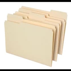 FOLDER LTR 1/3CUT 100BX MANILA