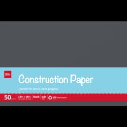 PAPER CNSTRCTN 50PK 12X18 BLK