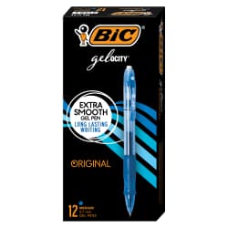 PEN RETRCT VEL GEL .7MM DZ BLU